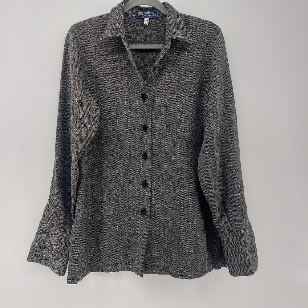 Burberry Gray Button Down Shirt